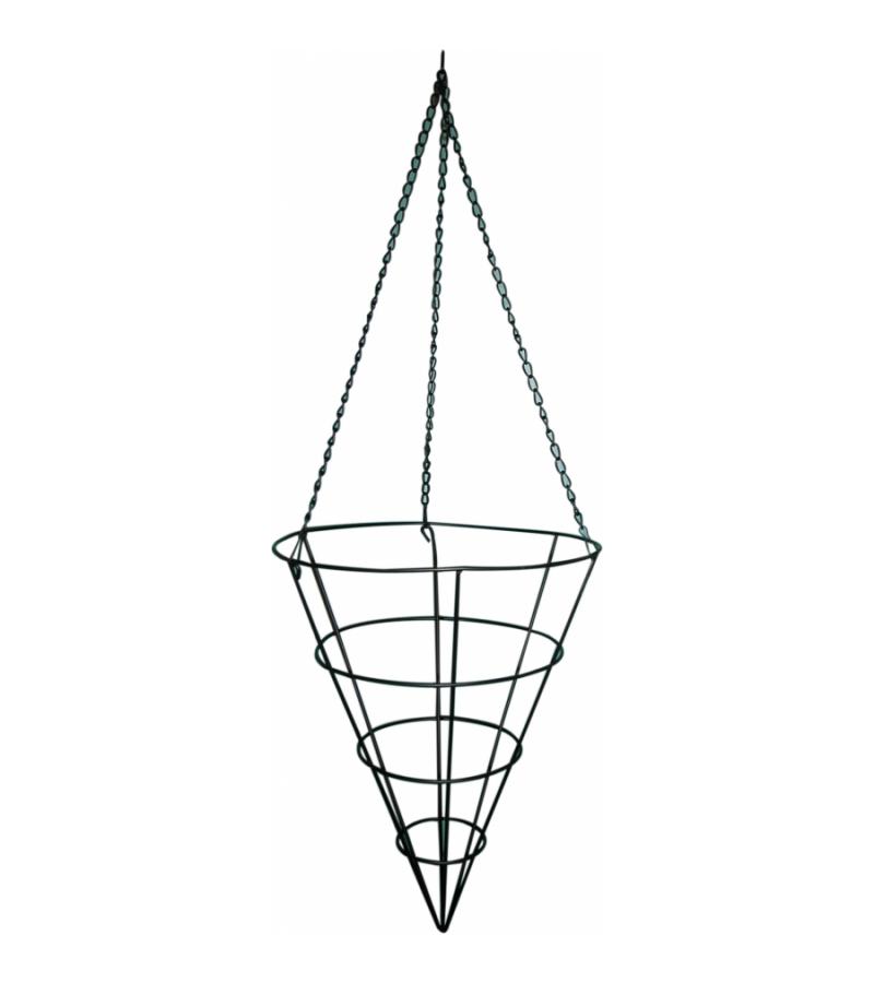 Hanging basket conisch zwart